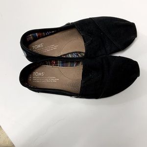 Toms Womens Blue Repreve Melange Knit Slip On Flats size 9.5